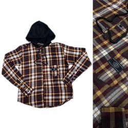 BURGUNDY x BROWN FLANNEL