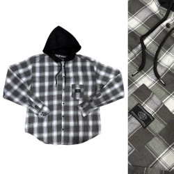 GREY x WHITE FLANNEL